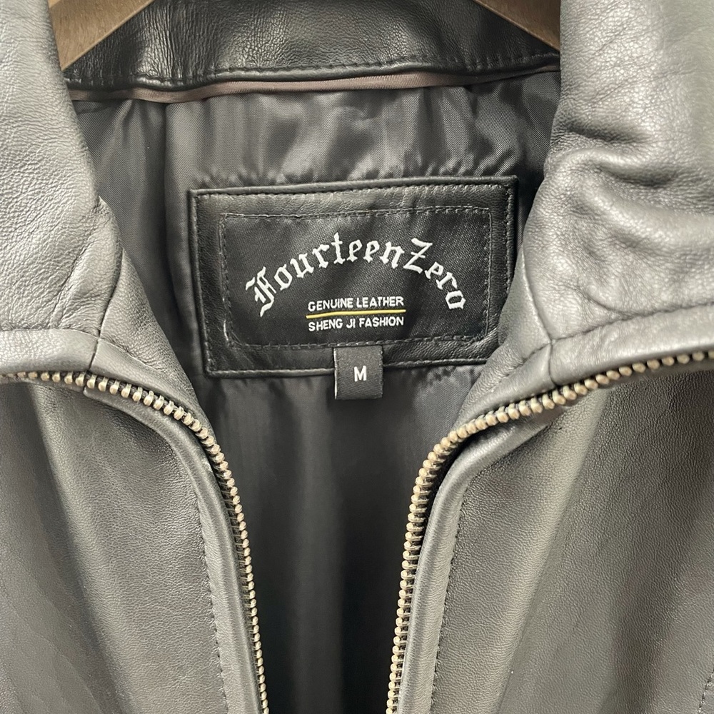 NWT Fourteen Zero 100% Genuine Leather Jacket - Picture 7 of 14